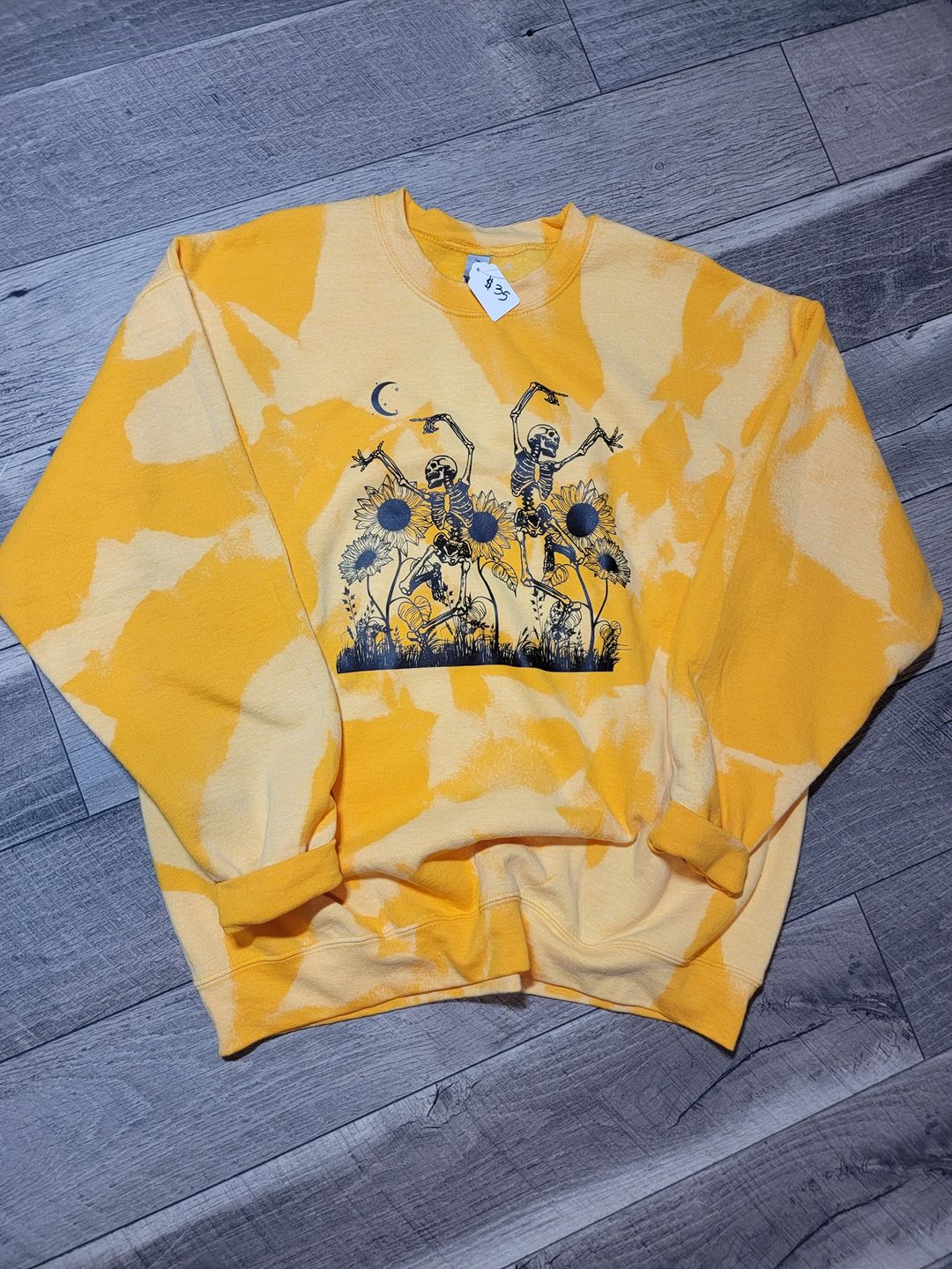 Bleached Skeleton Sunflower Sweatshirt
