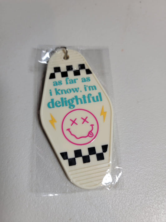 As Far As I Know..... Retro Hotel Keychain